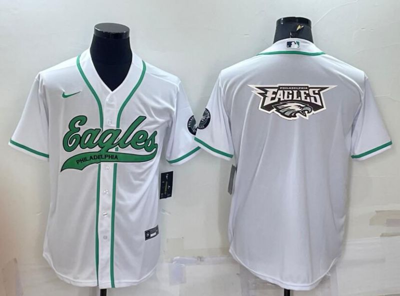 Men Philadelphia Eagles Blank White 2022 Nike Co branded NFL Jerseys1